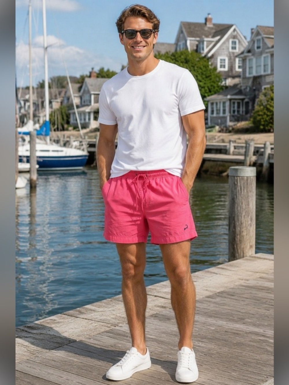 Cuffy’s Cape Cod Pink Cotton Drawstring Shorts Small Martha’s Vineyard Coastal